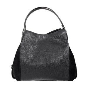 Like new Coach Edie42 black leather and suede purse